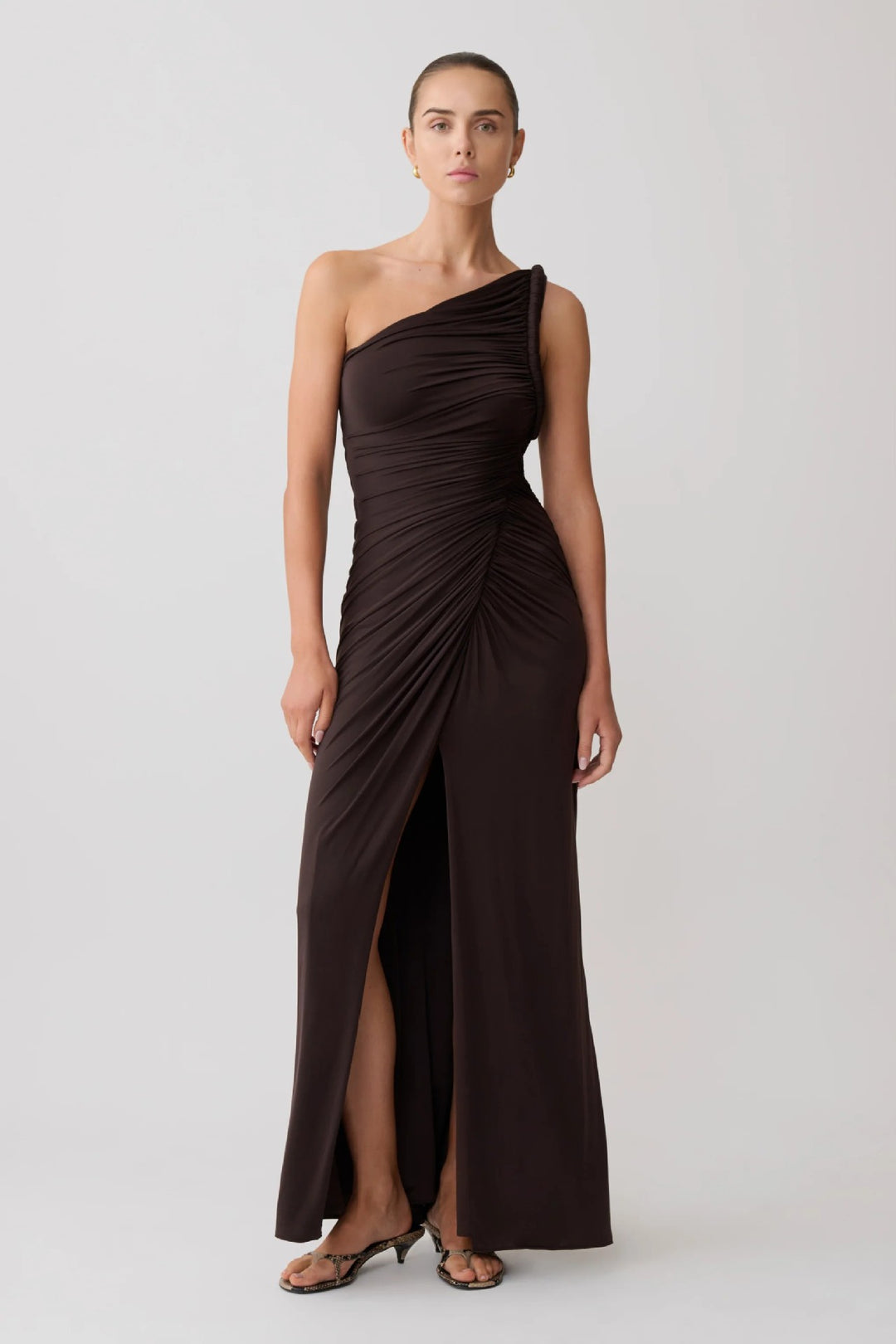 Damen Elegantes Wickelkleid mit asymmetrischem Schnitt R&B