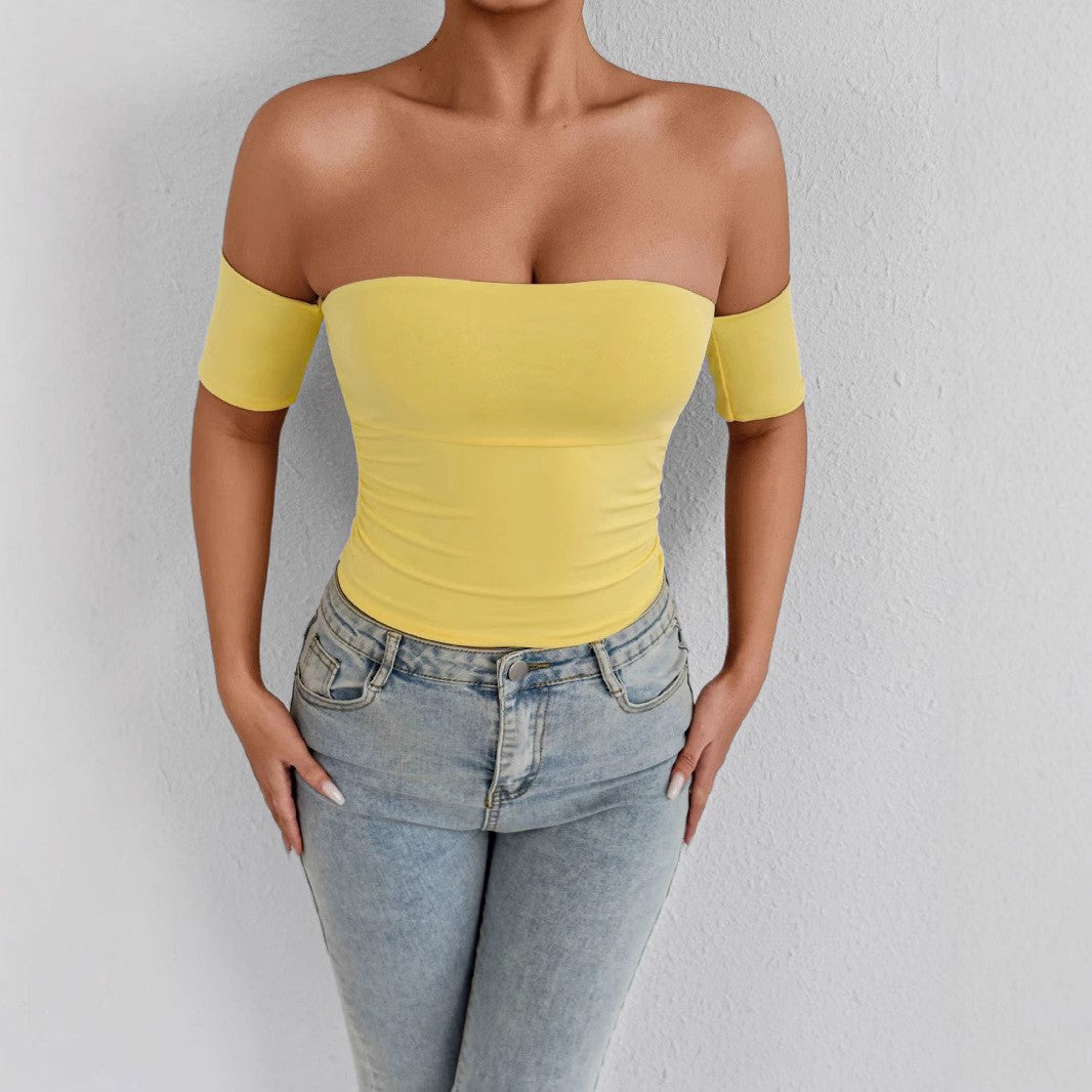Damen Off-Shoulder Body mit figurbetonendem Schnitt R&B
