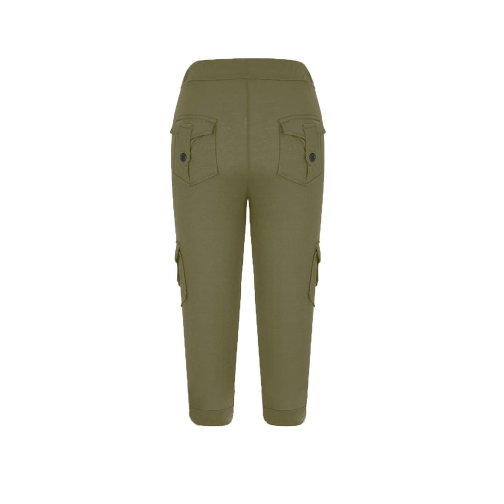 Damen Praktische Freizeithose mit seitlichen Taschen und verstellbarem Bund R&B