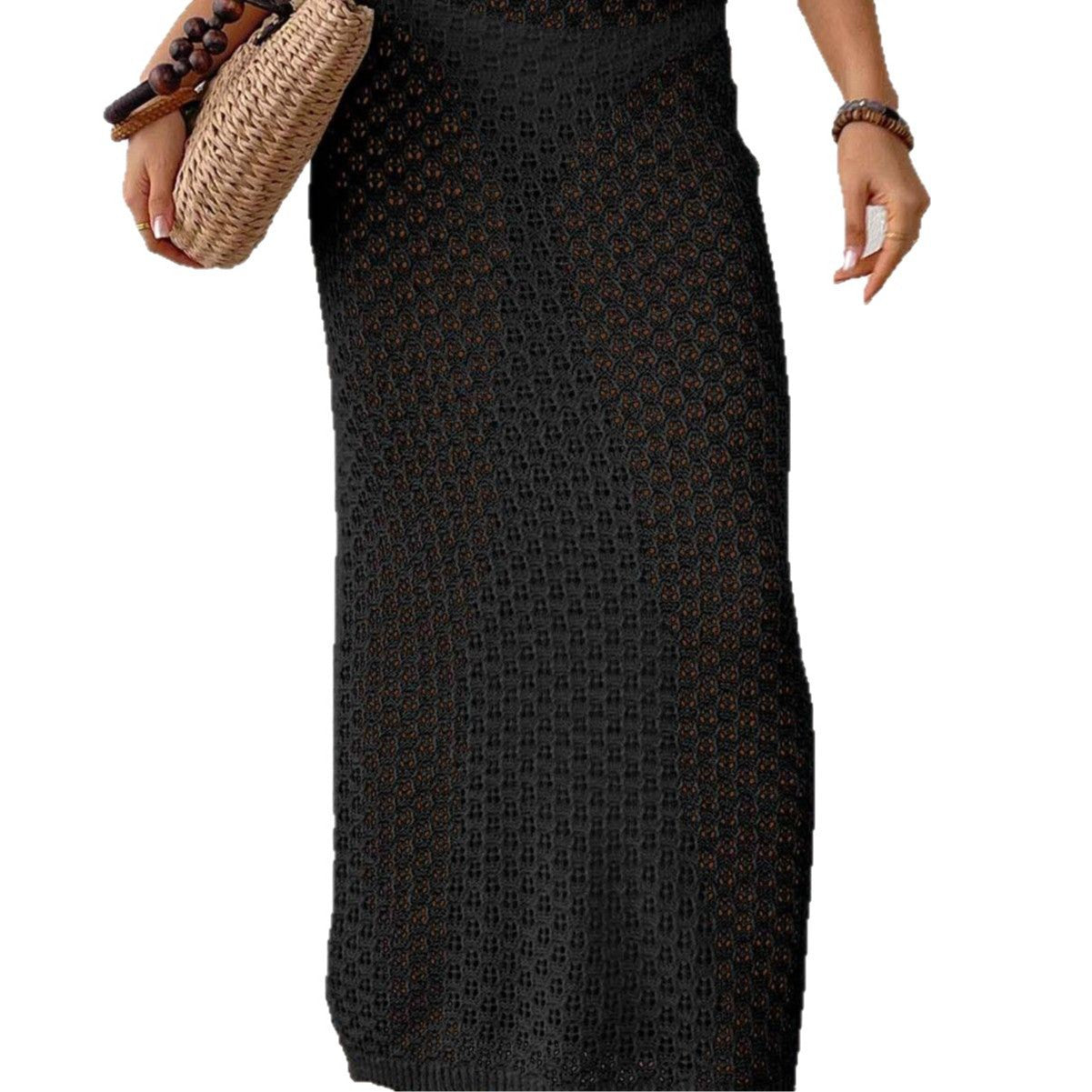 Damen Midikleid aus lockerem Häkelmaterial R&B