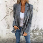Damen Karierter Blazer Damen
