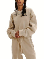 Damen lässiger Oversized-Sweatshirt R&B