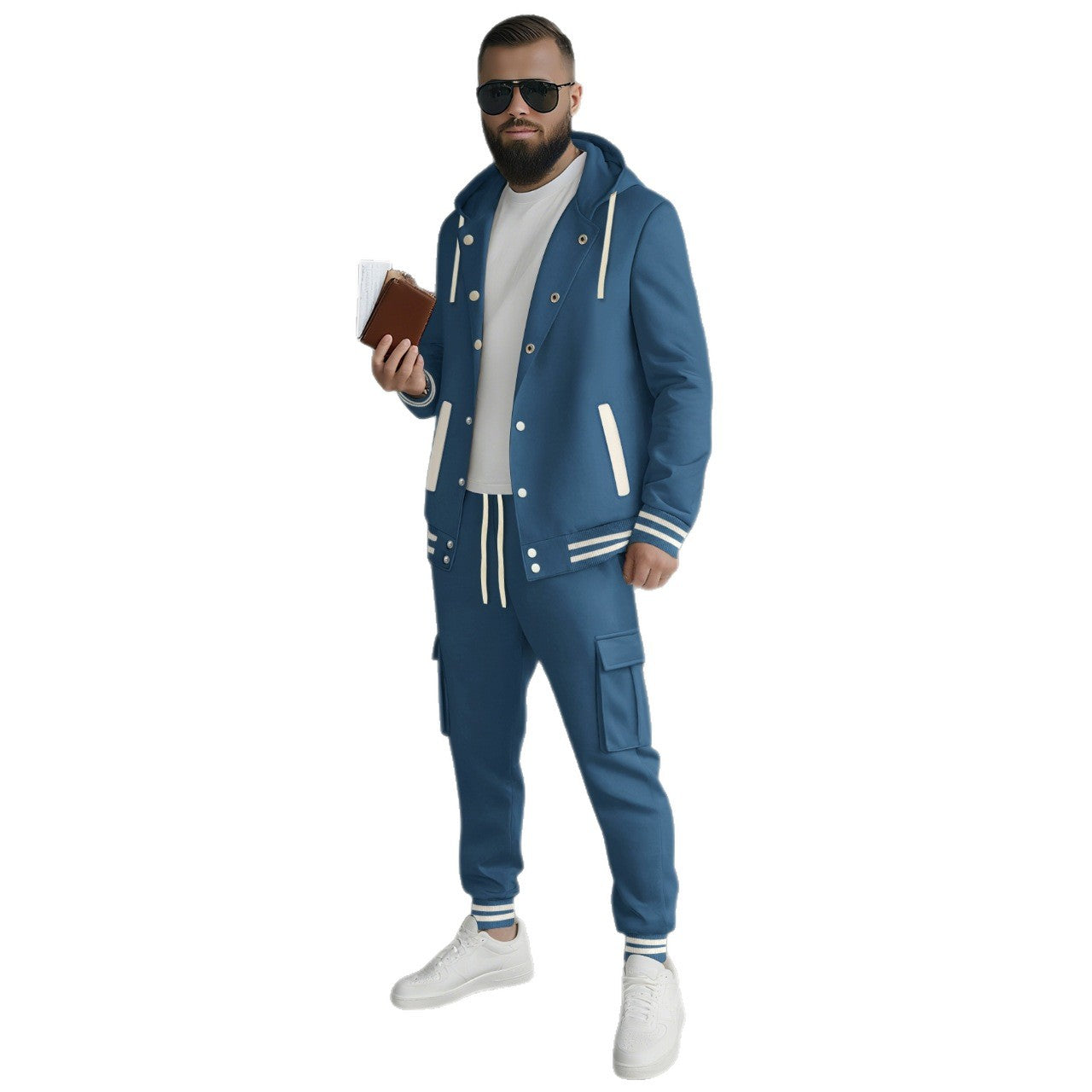 Herren sportlicher Freizeitanzug mit funktionalen Taschen und hochwertiger Verarbeitung R&B