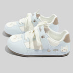 Damen Sneakers mit niedlichem Katzenmotiv und bequemer Dämpfung