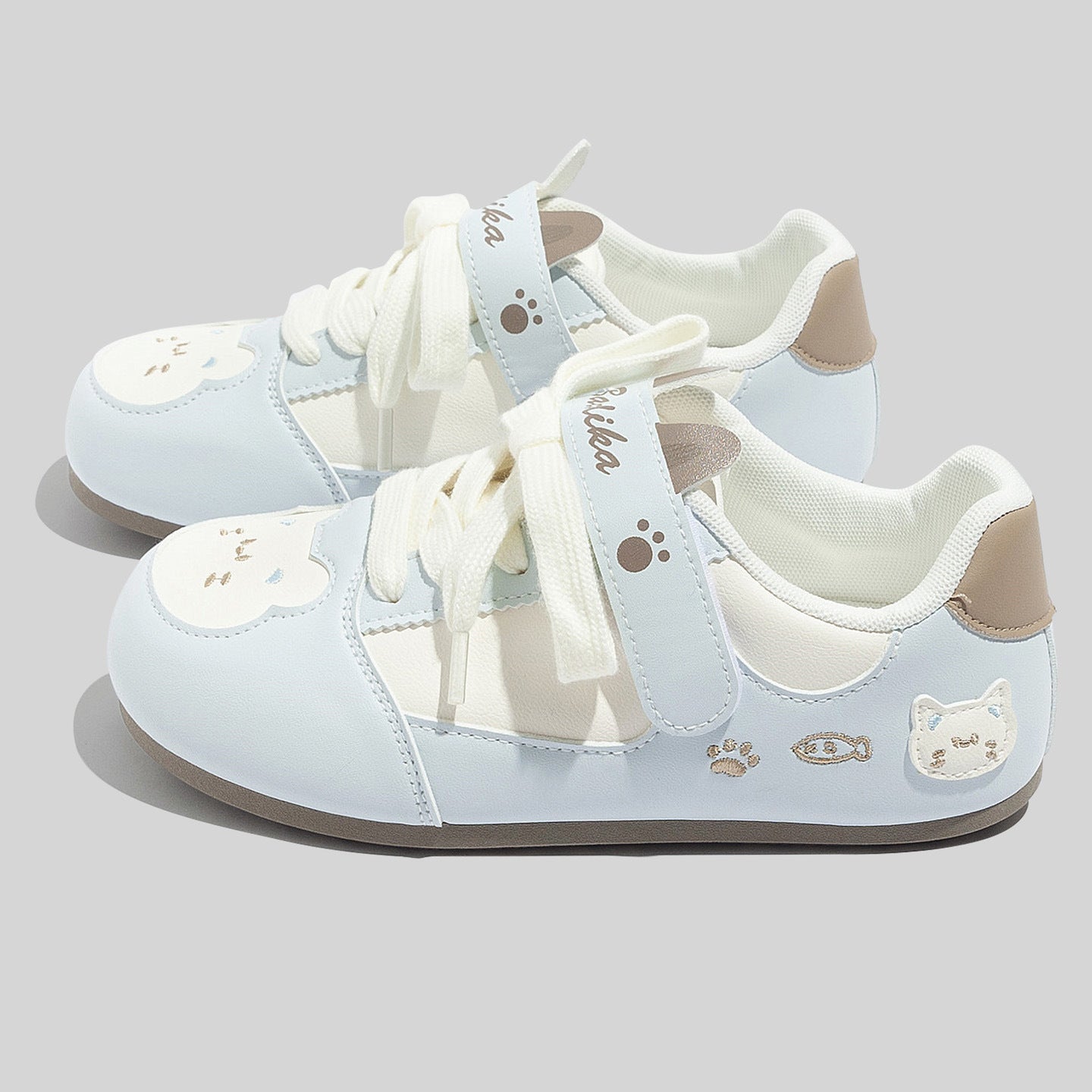 Damen Sneakers mit niedlichem Katzenmotiv und bequemer Dämpfung