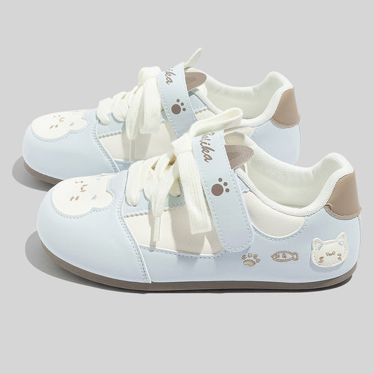 Damen Sneakers mit niedlichem Katzenmotiv und bequemer Dämpfung R&B