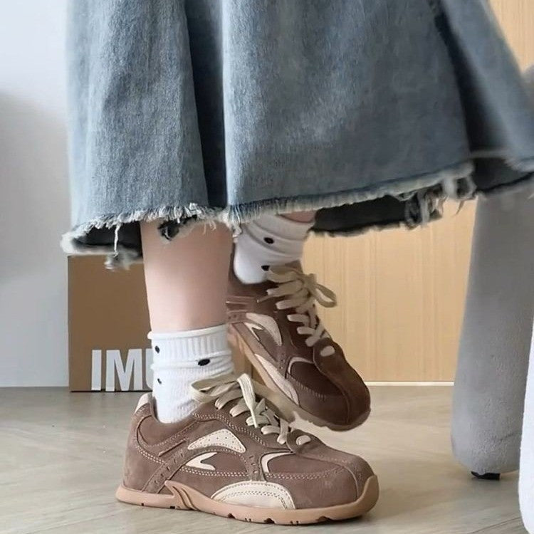 Damen Komfortable Freizeitsneaker mit atmungsaktivem Wildleder-Obermaterial und dämpfender Sohle R&B
