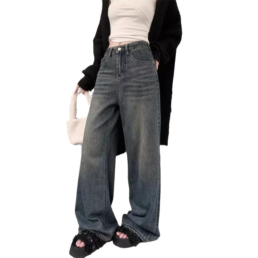 Damen Weit geschnittene High-Waist Jeans im modernen Vintage-Look R&B