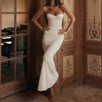 Damen Spitzen-Corsagenkleid