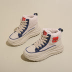Damen High-Top Sneakers mit warmem Kunstfellfutter und rutschfester Sohle R&B