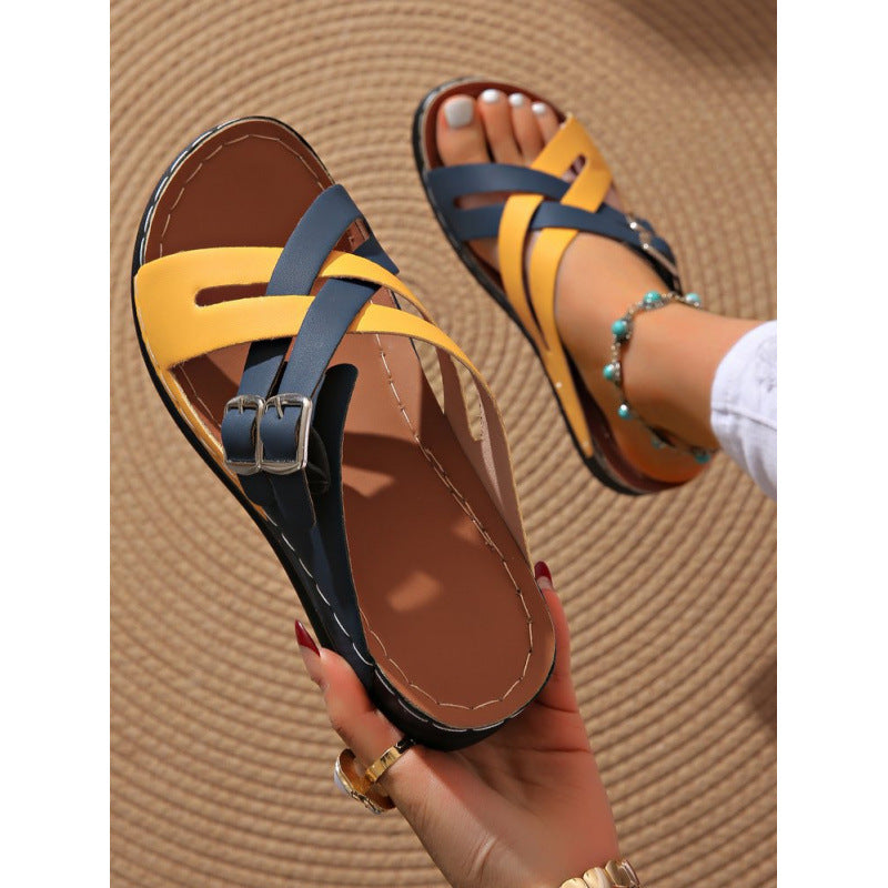 Damen Modische Absatzsandalen mit verstellbaren Riemen und ergonomischer Sohle R&B