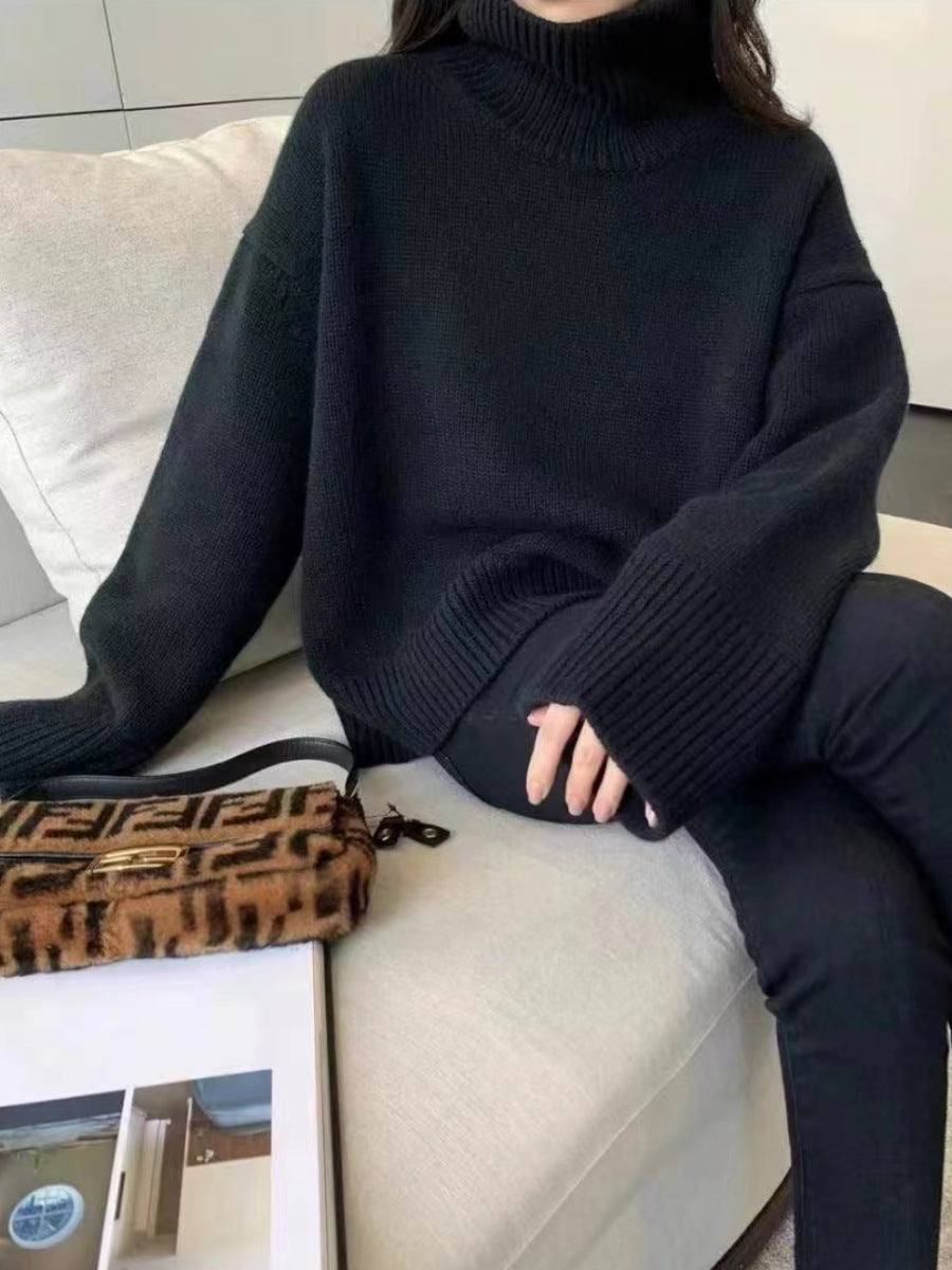 Damen Kuscheliger Rollkragenpullover aus hochwertigem Strick R&B