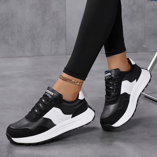 Damen Sneaker aus atmungsaktivem Leder und stylishen Akzenten R&B