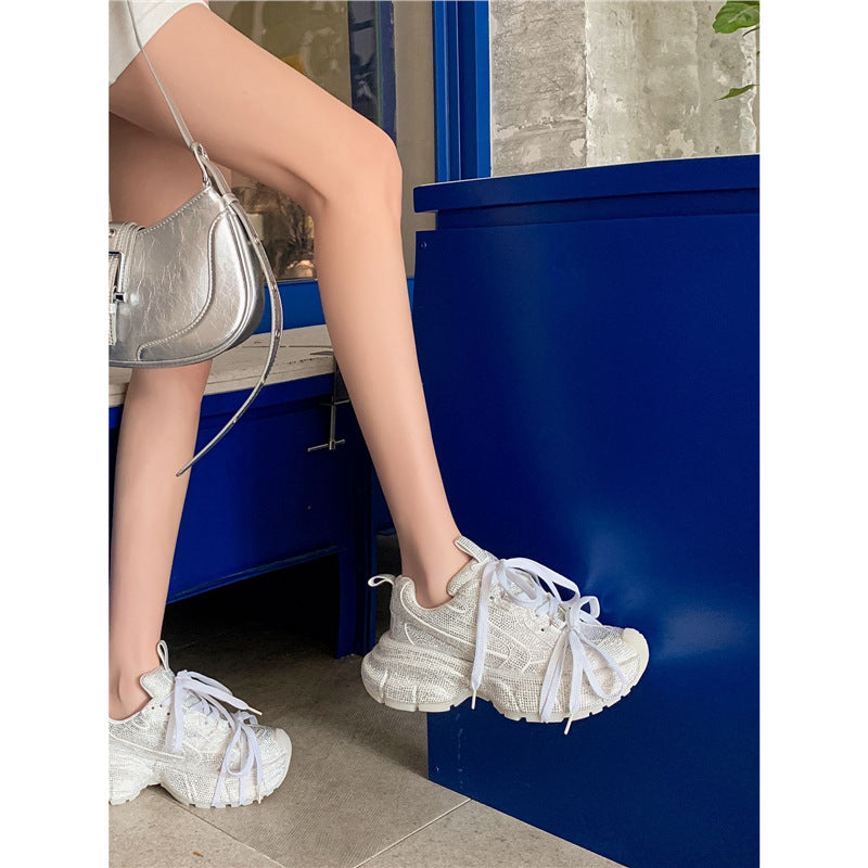 Damen bequeme Chunky Sneaker mit atmungsaktiver Obermaterial R&B