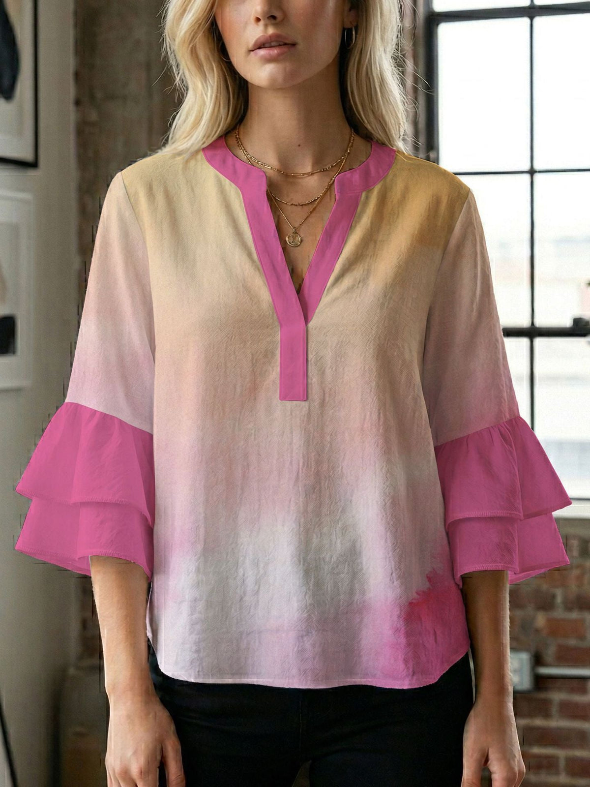 Damen Bluse mit wunderschönen floralem Design