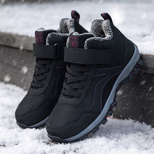 Damen isolierte Wanderschuhe mit rutschfester Sohle und praktischer Klettverschlusslösung R&B