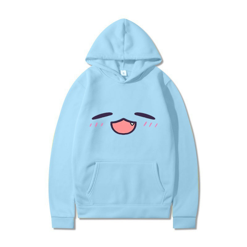 Damen Kapuzenpullover mit fröhlichem Cartoon-Gesicht und bequemer Passform R&B