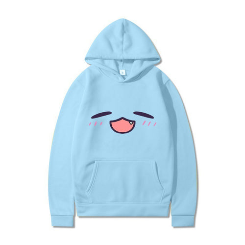 Damen Kapuzenpullover mit fröhlichem Cartoon-Gesicht und bequemer Passform R&B