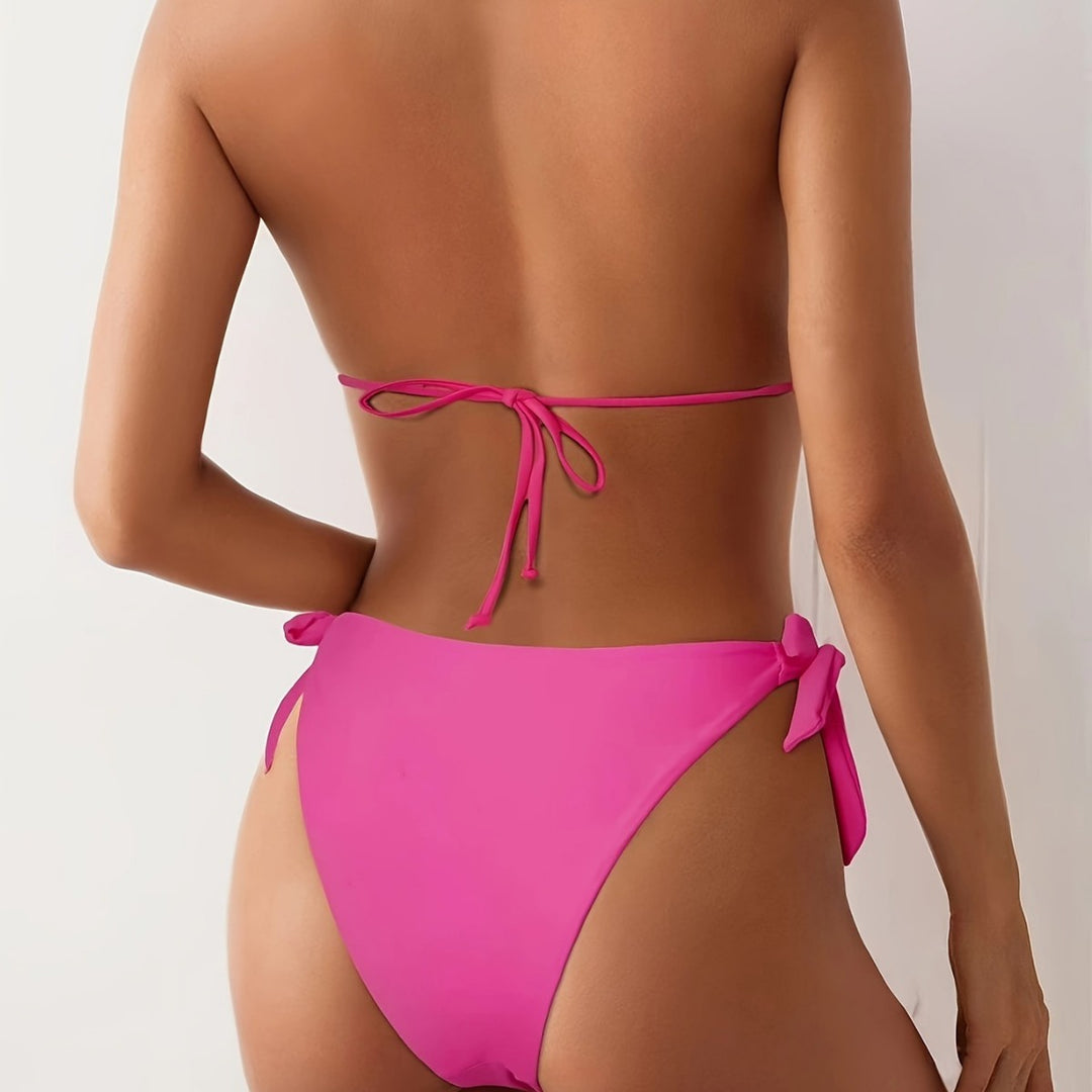 Damen Triangel-Bikini mit modischen Kettenakzenten R&B