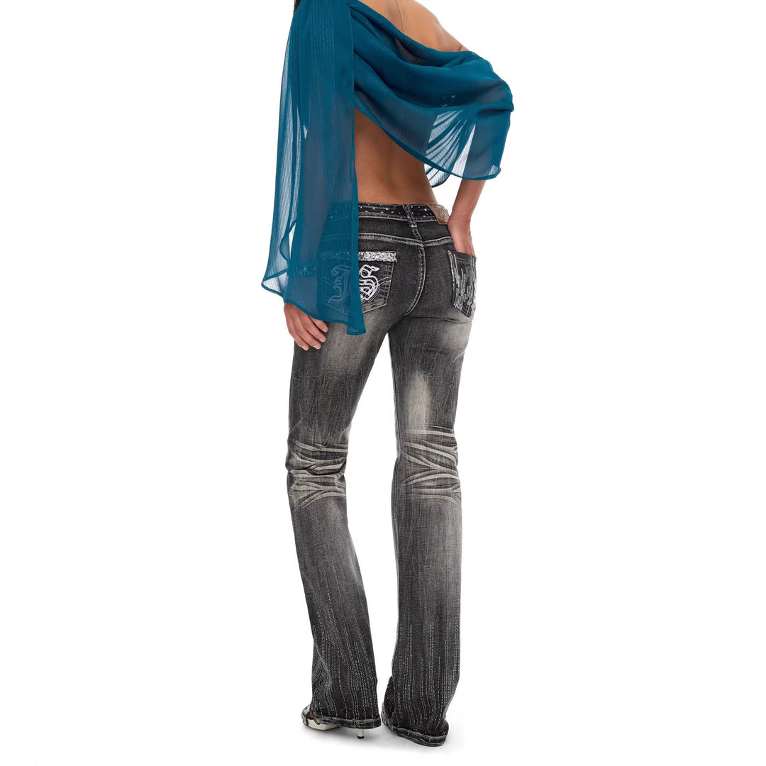 Damen Bootcut Jeans R&B