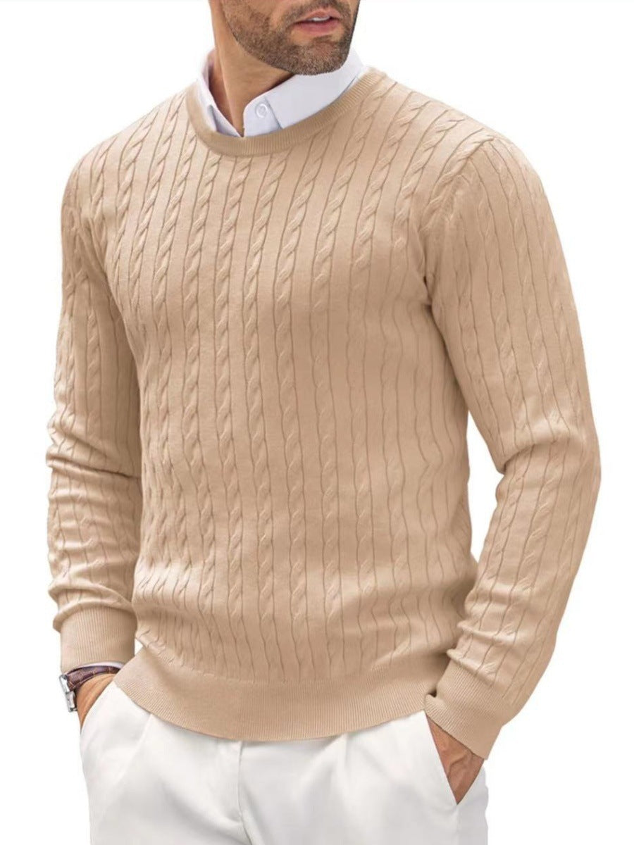 Herren Strickpullover mit Strukturiertem Zopfmuster R&B