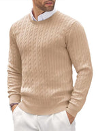 Herren Strickpullover mit Strukturiertem Zopfmuster R&B