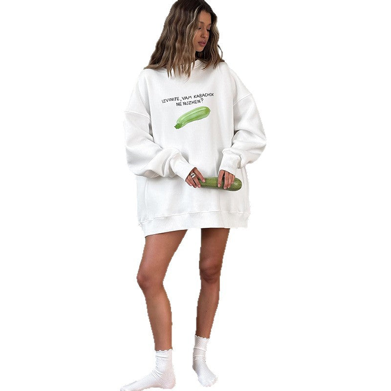 Damen Sweatshirt mit modernem Druckdesign R&B