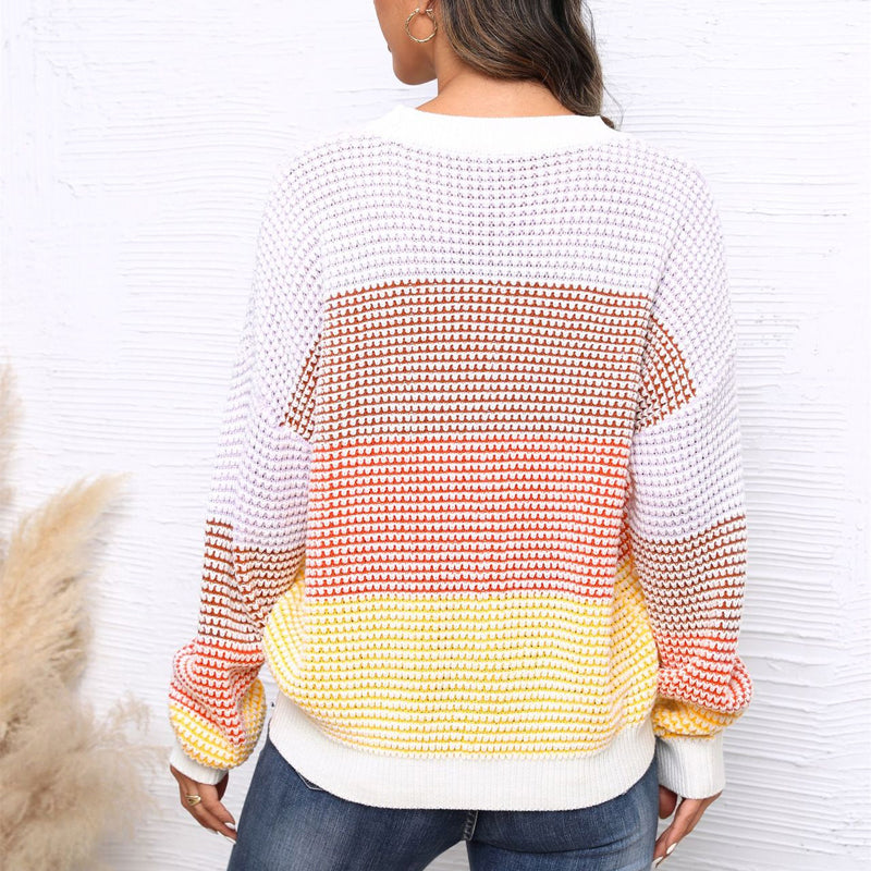 R&B | Strickpullover mit Breitem Muster Acryl Weich und Bunt