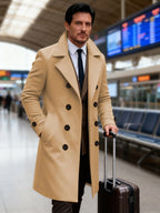 Herren eleganter Doppeltunnelmantel R&B