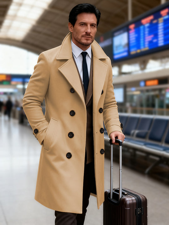 Herren eleganter Doppeltunnelmantel R&B
