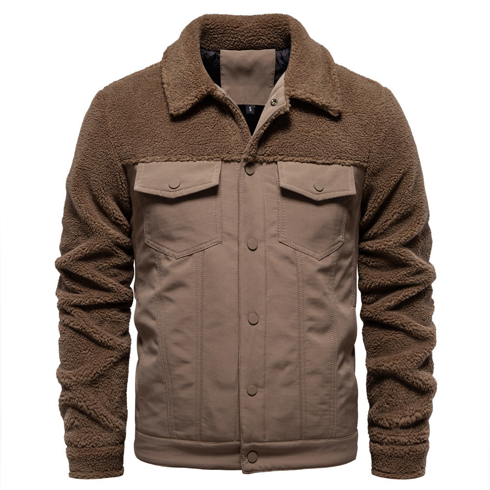 Herren gefütterte Jacke im Jeansstil