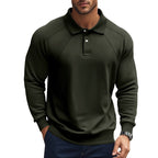 Herren Langarm-Polohemd mit charakteristischem Raglan-Schnitt R&B