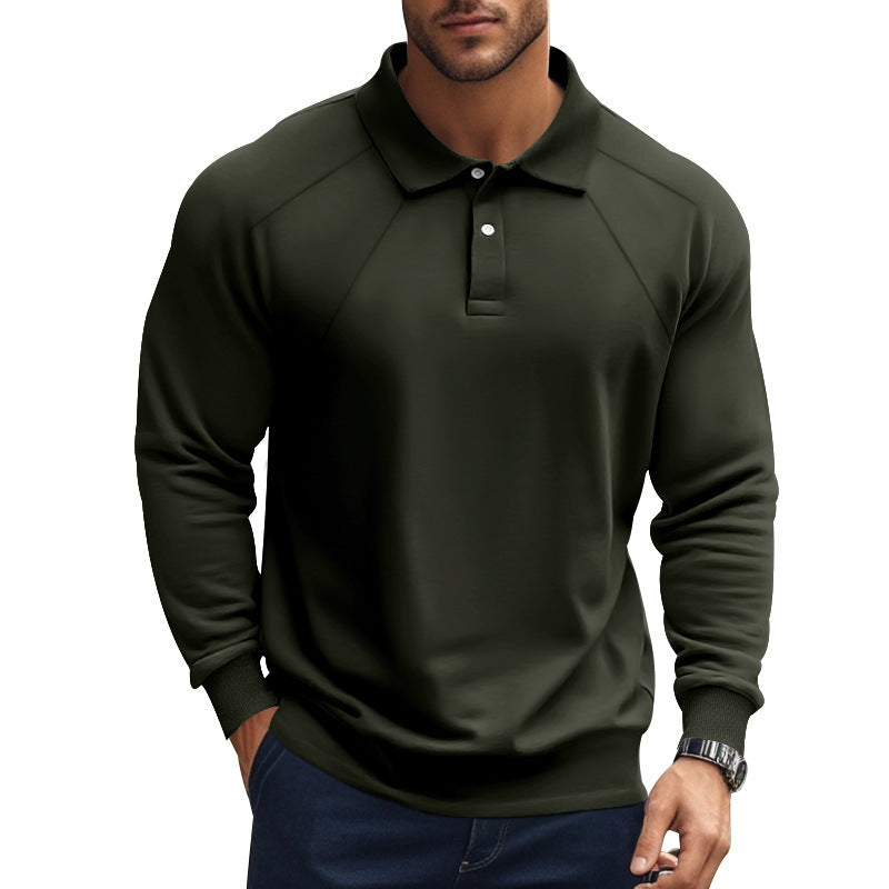 Herren Langarm-Polohemd mit charakteristischem Raglan-Schnitt R&B
