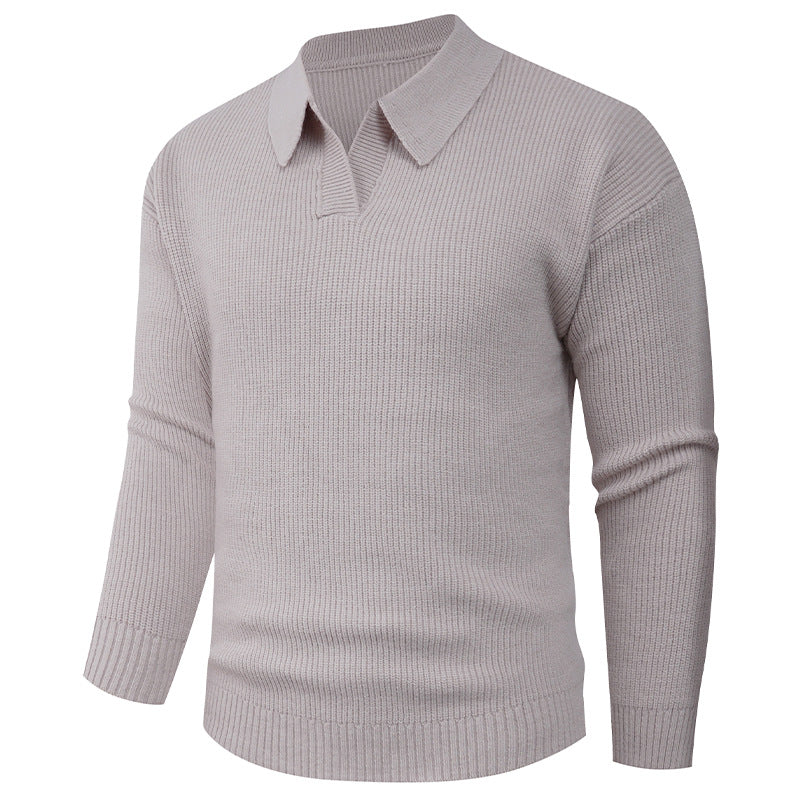 Herren lässiger Pullover mit modernem Kragen R&B