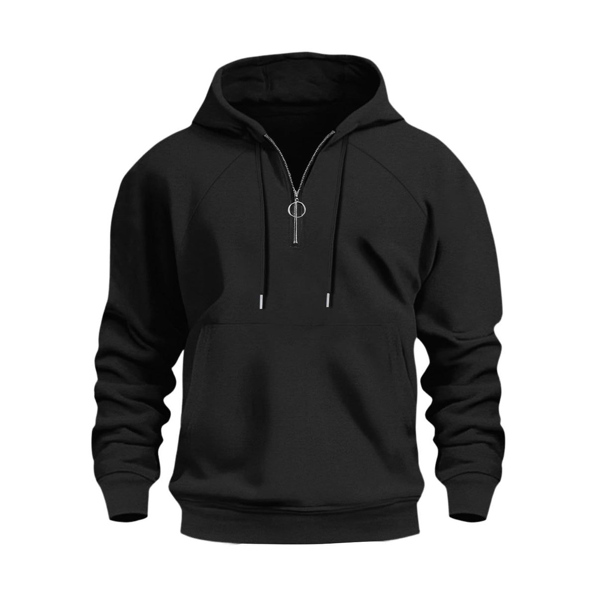 Herren funktionale Kapuzenpullover mit halbem Reißverschluss R&B