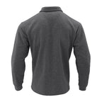 Herren Fleece-Hemdjacke mit zwei Brusttaschen und modischem Stehkragen R&B