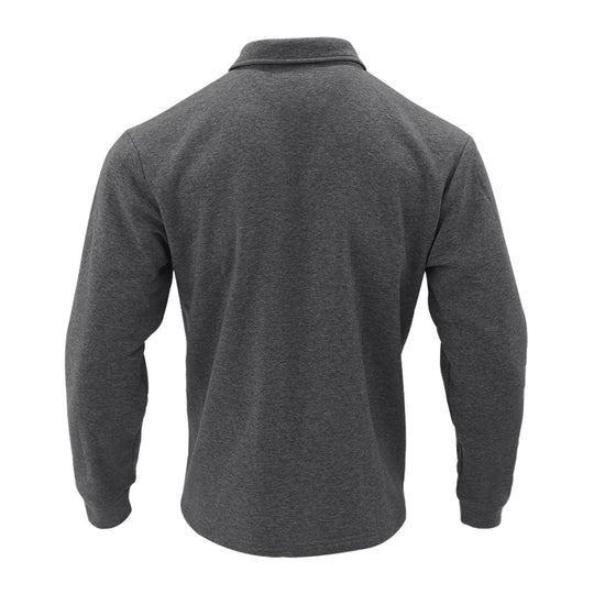 Herren Fleece-Hemdjacke mit zwei Brusttaschen und modischem Stehkragen R&B