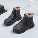 Damen Steppstiefel mit kuscheligem Lammfellfutter R&B