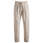 Damen lockere Baumwollhose mit verstellbarem Bund