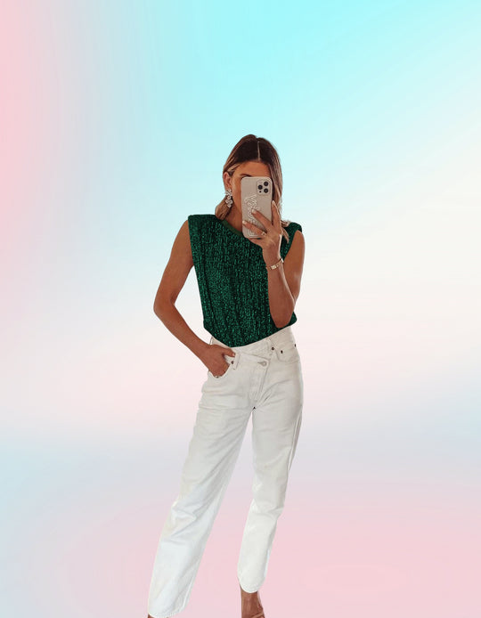 Damen Elegantes Crop-Top mit strukturiertem Design und weitgeschnittenem Schnitt R&B