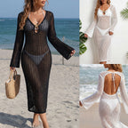 Damen eleganter Häkel-Strandüberwurf R&B