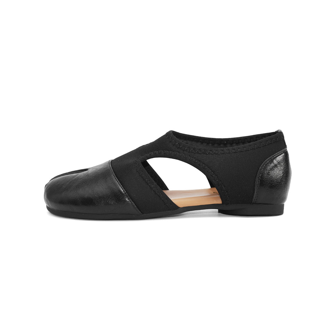 Damen elegante Slipper mit modischen Cut-Outs und funkelndem Metalleffekt R&B