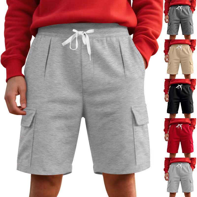 Herren nan elastische Cargo-Bermuda mit Kordelzug und Mehrfachtaschen R&B
