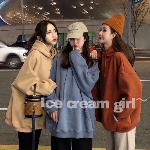 Damen kuscheliger Oversized-Hoodie mit hohem Kragen und praktischen Kängurutaschen R&B