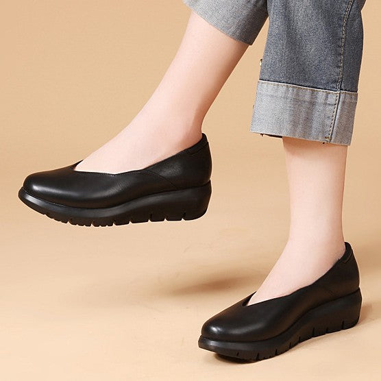 Damen Bequeme Wedgeslipper mit gepolstertem Innensohle und rutschfester Sohle R&B