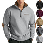 Herren Hochwertiges Sweatshirt mit Stehkragen und Reißverschluss R&B