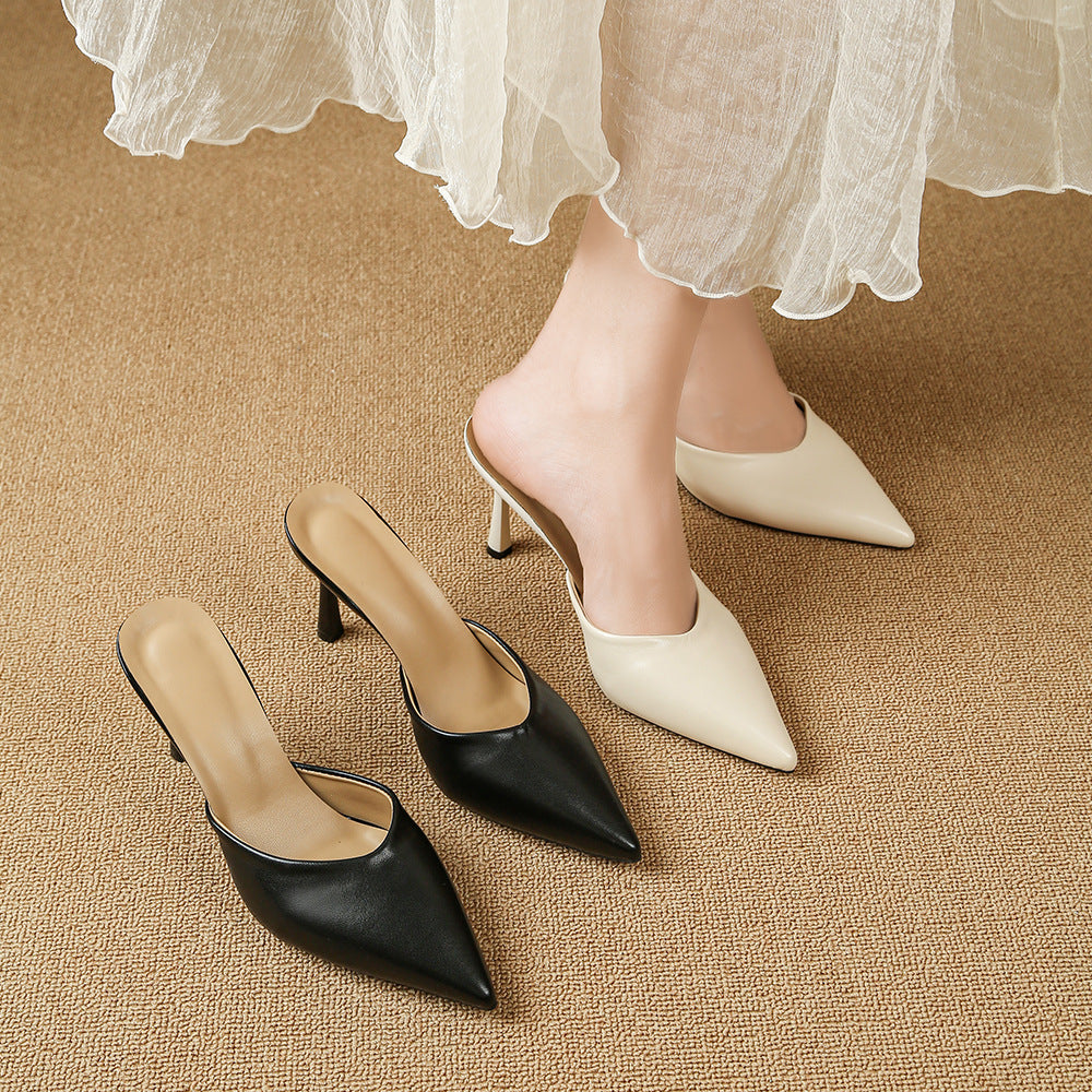 Damen Elegante Slingback-Pumps mit spitzem Zehenbereich und hohem Absatz R&B
