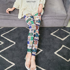 Damen Leggings mit modischem Schriftzug
