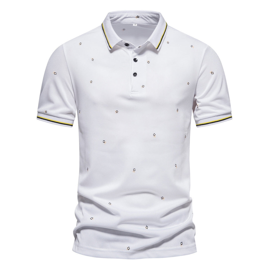 Herren Poloshirt mit modernem Design und dekorativem Muster R&B