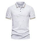 Herren Poloshirt mit modernem Design und dekorativem Muster
